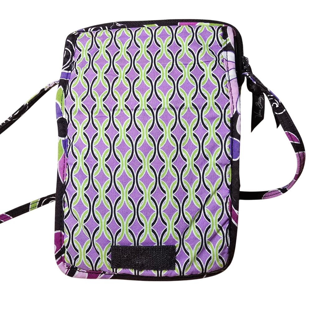 Vera Bradley Purple Punch Mini Hipster Purse Handbag Cross Body Pink Flower - Picture 4 of 6
